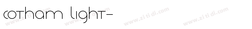 Cotham light字体转换